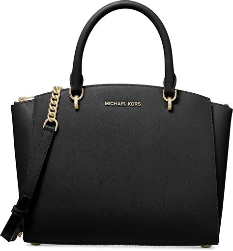 michael kors ellis black|Michael Kors Ellis L Satchel Shoulder Bag Black .